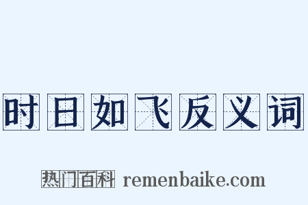 时日如飞反义词是什么意思的图片